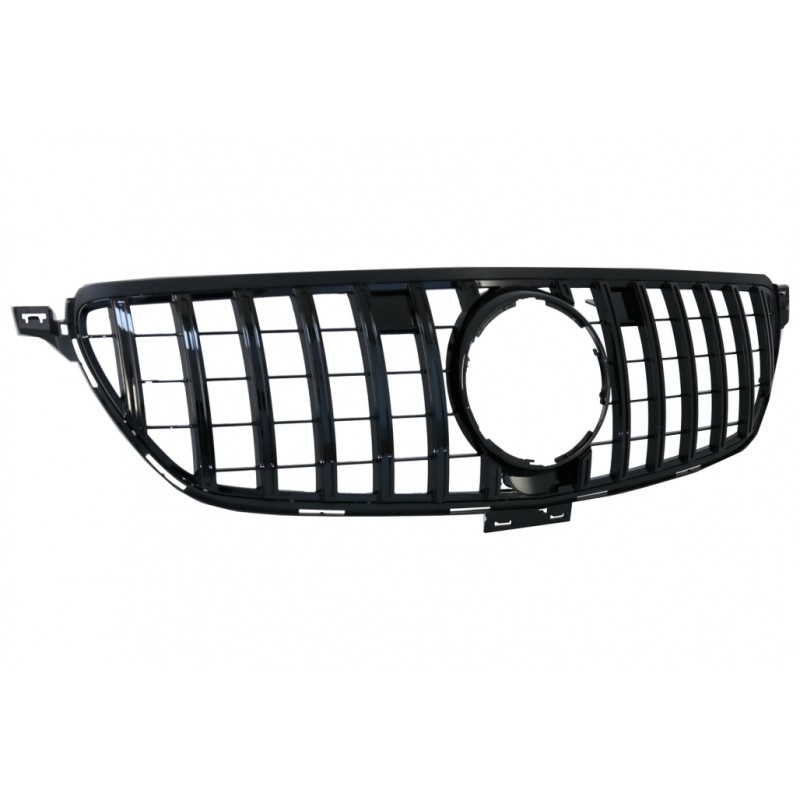 Front Grille suitable for Mercedes GLE Coupe C292 (2015-2018) GLE W166 SUV (2015-2018) GT-R Panamericana Design Piano Black
