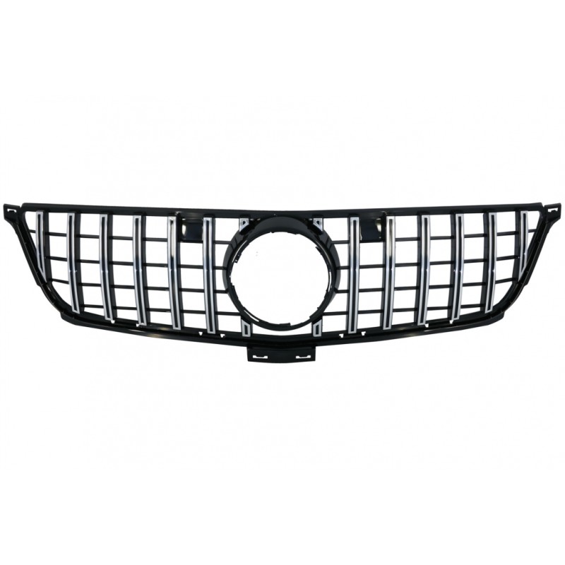 Front Grille suitable for Mercedes ML-Class W166 (2012-2014) GT-R Panamericana Design Black Chrome Front Grille suitable for Mercedes ML-Class W166 (2012-2014) GT-R Panamericana Design Black Chrome