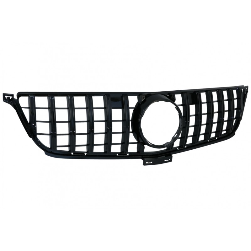 Front Grille suitable for Mercedes ML-Class W166 (2012-2014) GT-R Panamericana Design Black