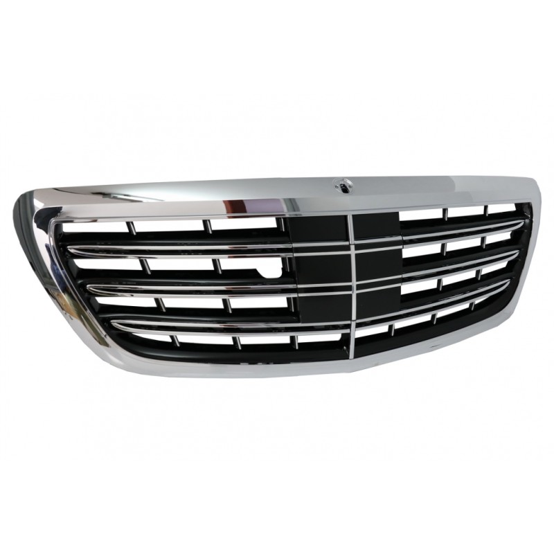 Front Grille suitable for Mercedes S-Class W222 (2014-08.2020) S63 S65 Design Chrome