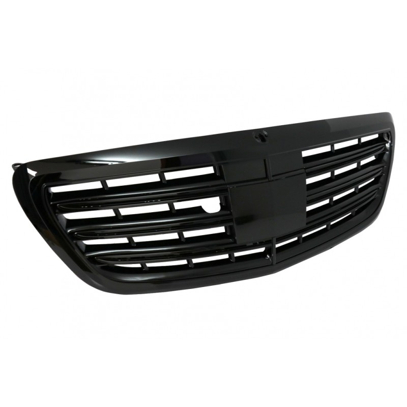 Front Grille suitable for Mercedes S-Class W222 (2014-08.2020) S63 S65 Design Piano Black