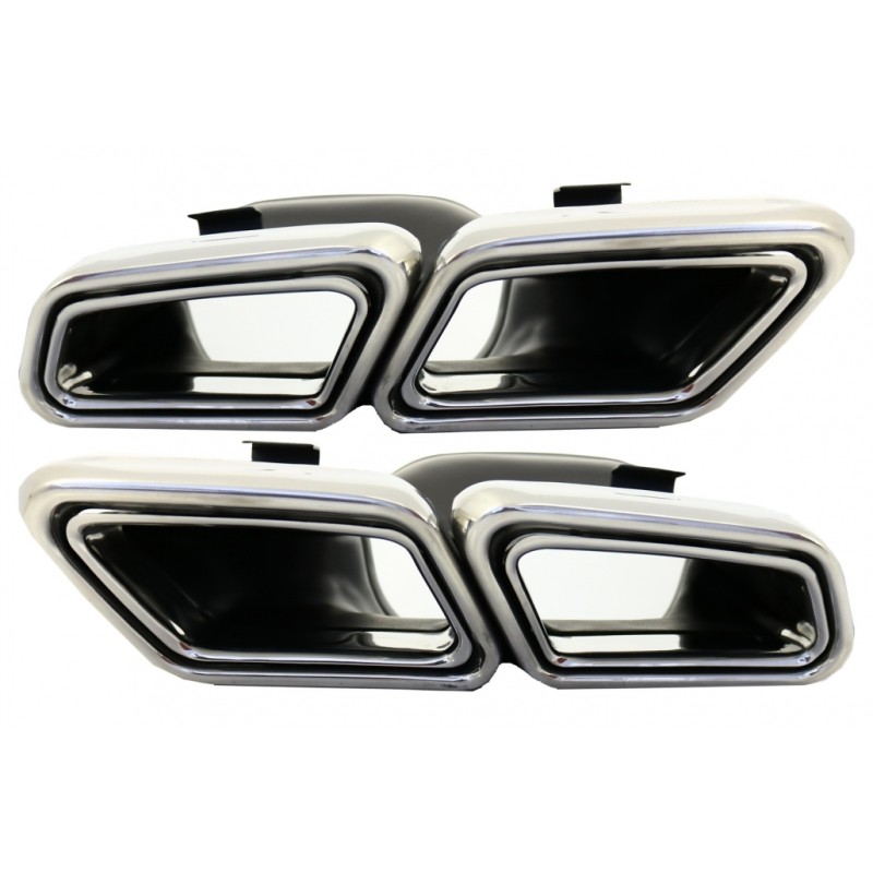 Exhaust Muffler Tips suitable for Mercedes S-Class W222 E-Class W212 S212 Facelift CLS W218 SL-Class R231 E63 S63 SL65 Design