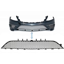 Front Bumper Central Lower Grille suitable for Mercedes S-Class W222 (2013-2017) S63 Design Piano Black