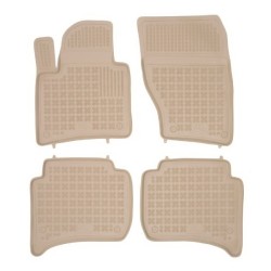 Floor mat Rubber Beige suitable for PORSCHE Cayenne II 92A (2011-2016) VW Touareg II 7P5 (2010-2018)