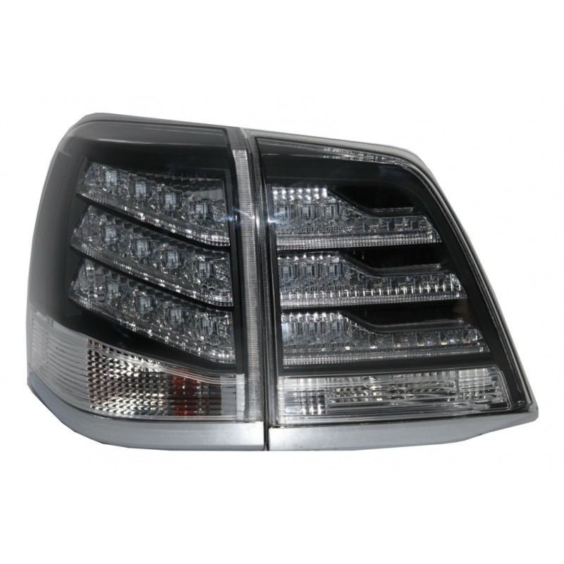 Taillights LED suitable for Toyota Land Cruiser FJ200 J200 (2008-2011) Black and White