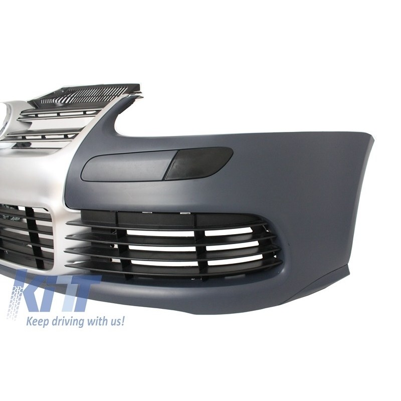 Front Bumper suitable for VW Golf V 5 (2003-2007) Jetta (2005-2010) R32 Look Brushed Aluminium Look Grille Front Bumper suitable for VW Golf V 5 (2003-2007) Jetta (2005-2010) R32 Look Brushed Aluminium Look Grille