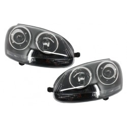 Xenon Look Headlights suitable for VW Golf 5 V Mk5 (2003-2007) Jetta (2005-2010) GTI R32 Black Edition