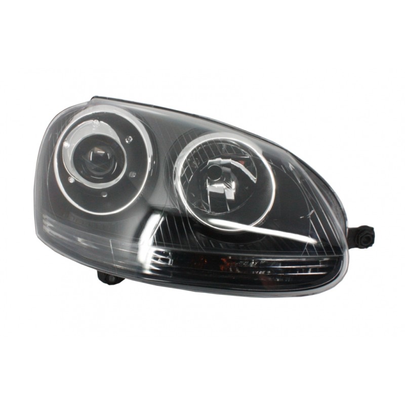 Xenon Look Headlights RHD suitable for VW Golf 5 V Mk5 (2003-2007) Jetta (2005-2010) GTI R32 Black Edition