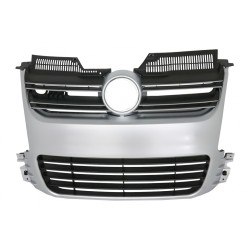 Front Grille suitable for VW Golf 5 V (2003-2007) R32 Design Brushed Aluminium