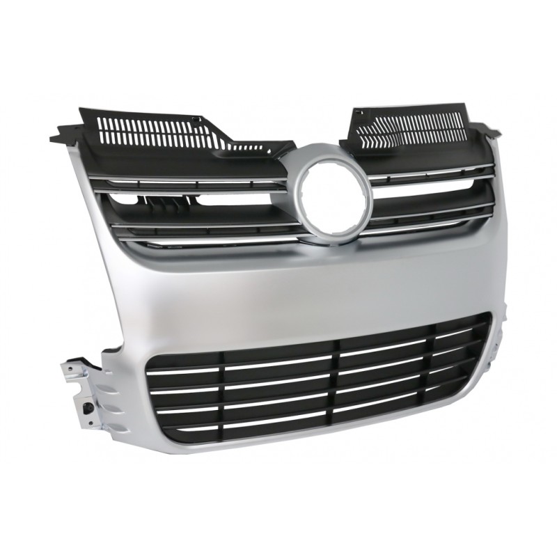 Front Grille suitable for VW Golf 5 V (2003-2007) R32 Design Brushed Aluminium Front Grille suitable for VW Golf 5 V (2003-2007) R32 Design Brushed Aluminium