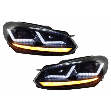 Osram Xenon Upgrade Headlights LEDriving suitable for VW Golf 6 VI (2008-2012) Black LED Dynamic Sequential Turning Lights