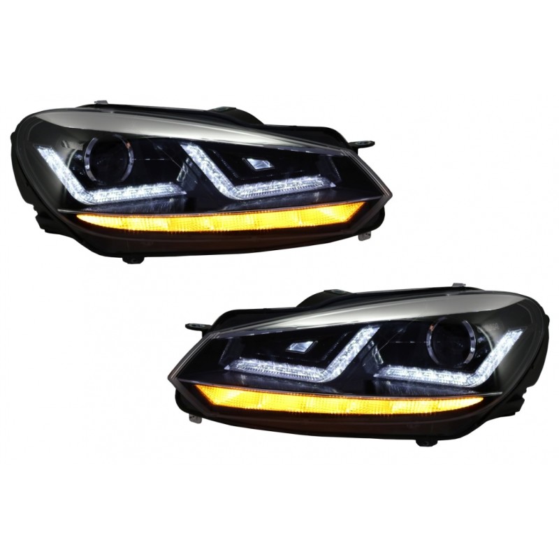 Osram Xenon Upgrade Headlights LEDriving suitable for VW Golf 6 VI (2008-2012) Chrome LED Dynamic Sequential Turning Lights