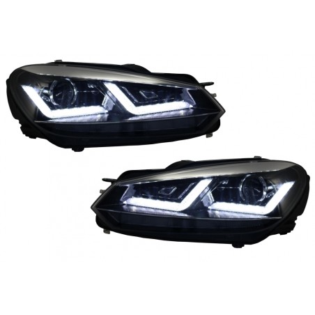 Osram Xenon Upgrade Headlights LEDriving suitable for VW Golf 6 VI (2008-2012) Chrome LED Dynamic Sequential Turning Lights