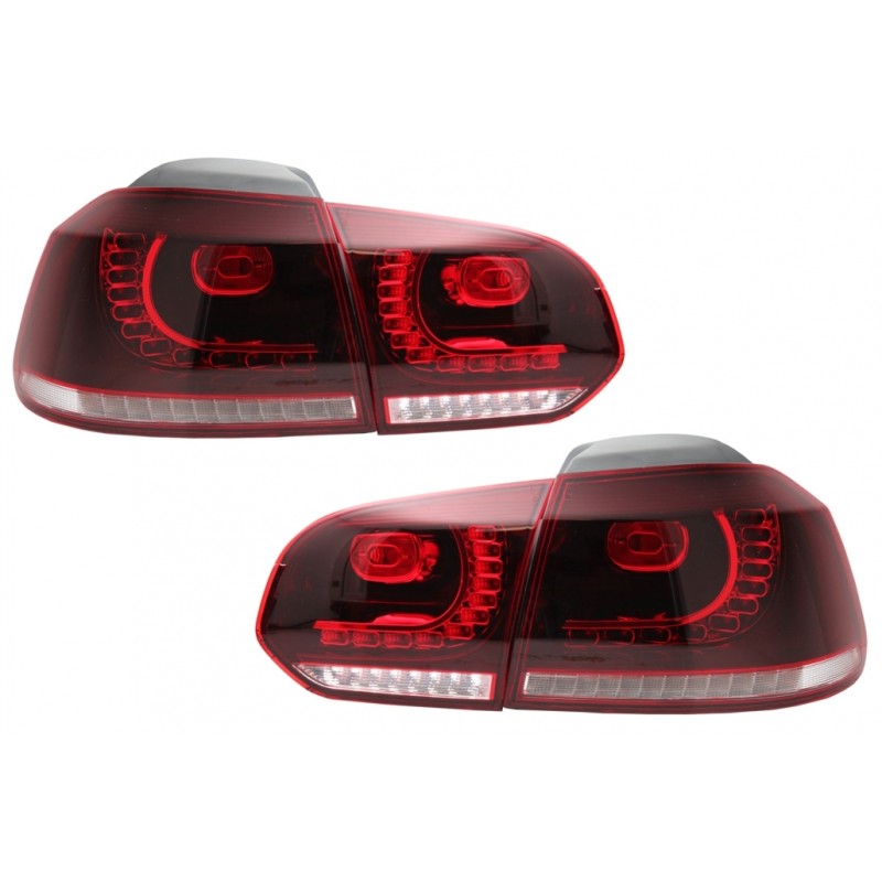 Taillights Full LED suitable for VW Golf 6 VI (2008-2013) Cherry Red R20 GTI Design (LHD and RHD)