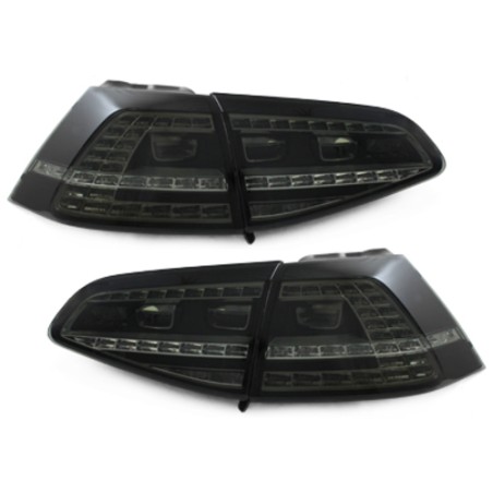 DECTANE LED TAILLIGHTS suitable for VW GOLF VII GTI-LOOK BLACK SMOKE
