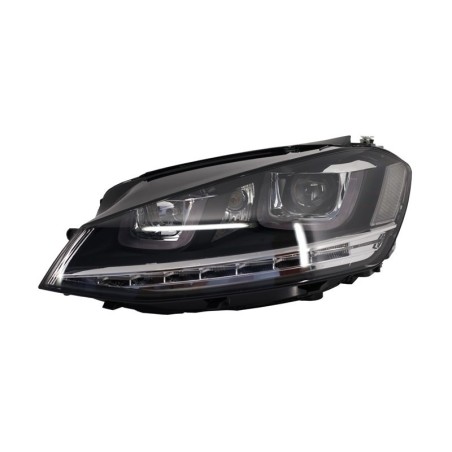 Headlights 3D LED DRL suitable for VW Golf 7 VII (2012-2017) Silver R-Line LED Flowing Dynamic Sequential Turning Lights RHD