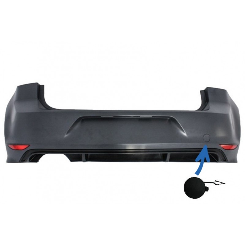 Towning Cap Rear Bumper suitable for VW Golf VII 7 2013-2017 Rline Look Towning Cap Rear Bumper suitable for VW Golf VII 7 2013-2017 Rline Look