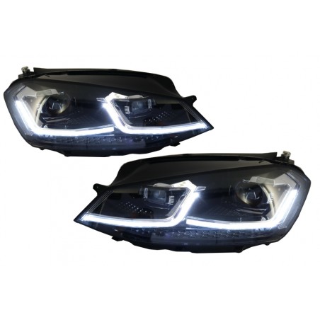 RHD LED Headlights suitable for VW Golf 7 VII (2012-2017) Facelift G7.5 R Line Look Sequential Dynamic Turning Lights