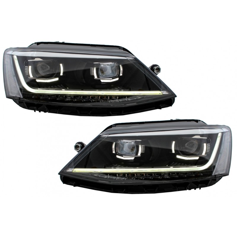 Headlights LED DRL suitable for VW Jetta Mk6 VI (2011-2017) Dynamic Turn Light Xenon Matrix Design
