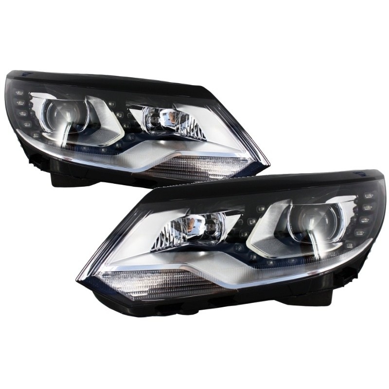 Headlights LED DRL suitable for VW Tiguan MK I Facelift (2012-2015) OEM Xenon Design Headlights LED DRL suitable for VW Tiguan MK I Facelift (2012-2015) OEM Xenon Design