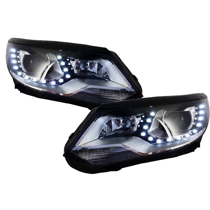 Headlights LED DRL suitable for VW Tiguan MK I Facelift (2012-2015) OEM Xenon Design Headlights LED DRL suitable for VW Tiguan MK I Facelift (2012-2015) OEM Xenon Design