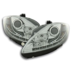 Phare Daylight LED DRL look Seat Leon 1P 09- chromé