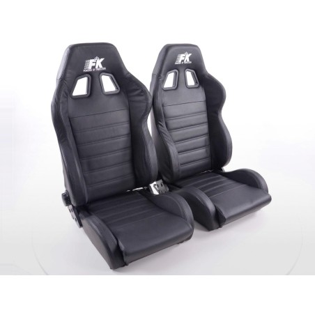 Sièges sport FK Sièges demi-coque auto Set Race 4 en cuir véritable au look sport automobile Sièges sport FK Sièges demi-coque auto Set Race 4 en cuir véritable au look sport automobile