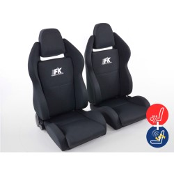 Sièges sport FK Sièges auto demi-coque Set Race 5 avec siège chauffant et massage
