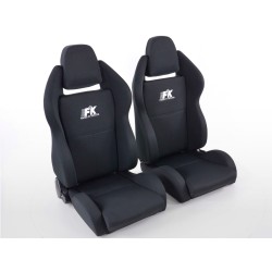 Sièges sport FK Sièges auto demi-coque Set Race 5 au look sport automobile