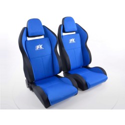Sièges sport FK Sièges auto demi-coque Set Race 5 au look sport automobile