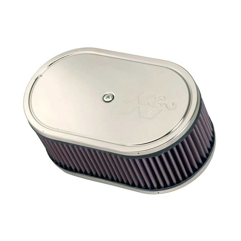 K&N Filtre à Air ovale large sur mesure pour carburateur Weber 46/48 IDA