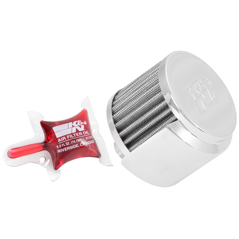 Filtre de ventilation du Carter-moteur - base en acier - 19mm Raccord - Avec déflecteur (62-1519)