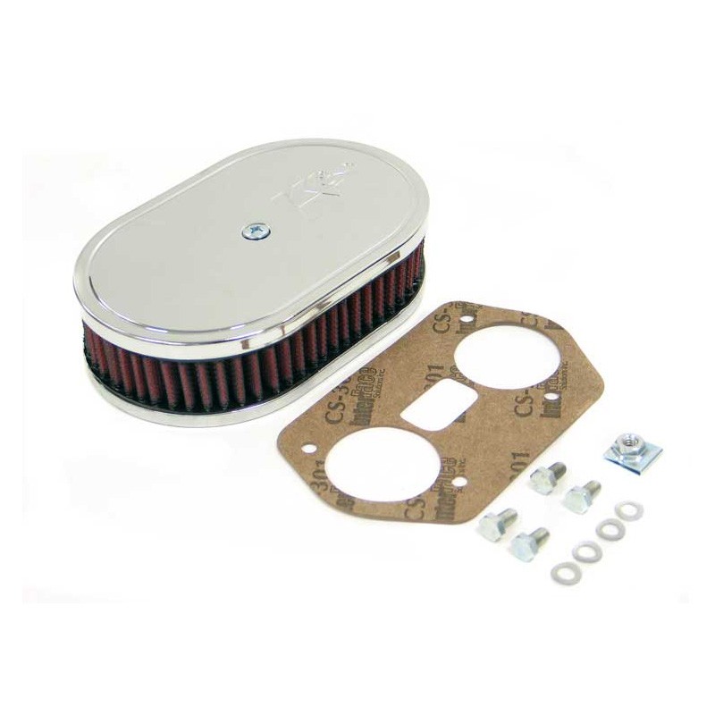 K&N Filtre à Air ovale petit sur mesure pour carburateur Weber 36/40/44 IDF/IDA
