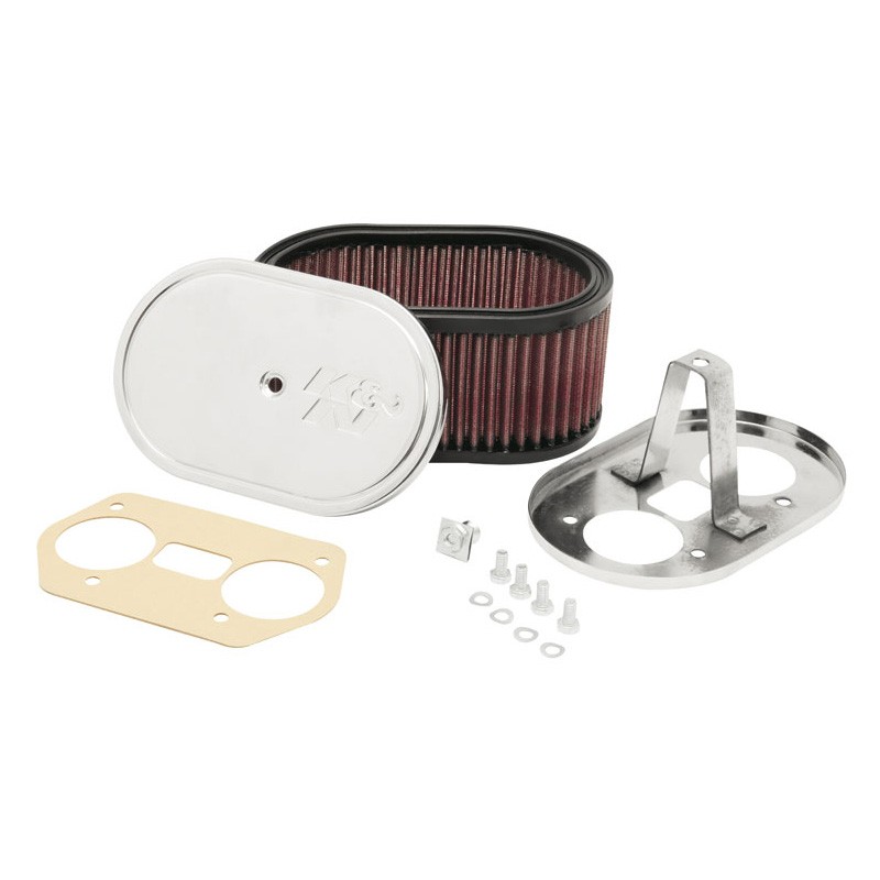 K&N Filtre à Air ovale petit sur mesure pour carburateur Weber 36/40/44 IDF/IDA