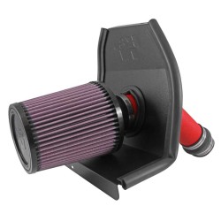 K&N Kit d'admission Typhoon sur mesure pour Subaru WRX STi 2.5L 2015-2017 - Rouge Mat (69-8007TWR)