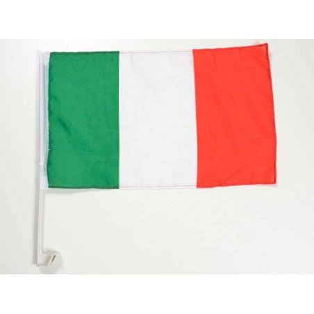 Drapeau de voiture Drapeau de voiture Drapeau d'Italie avec support pour vitre latérale 30x45cm Drapeau de voiture Drapeau de voiture Drapeau d'Italie avec support pour vitre latérale 30x45cm