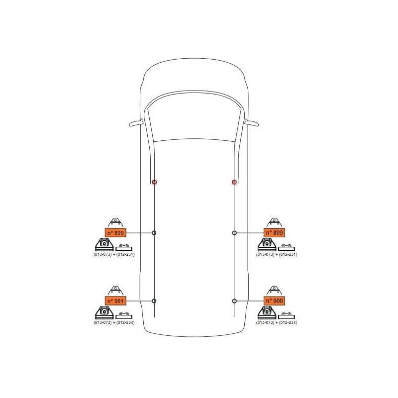 CRUZ CARGO XPRO Barres de toit 2-Barres pour FORD TRANSIT CONNECT 3. GEN.