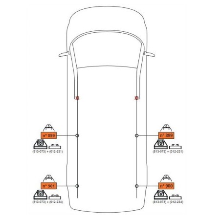 CRUZ CARGO XPRO Barres de toit 2-Barres pour FORD TRANSIT CONNECT 3. GEN.