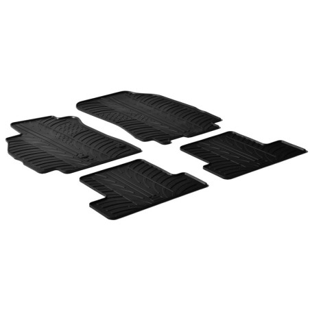 Set tapis de caoutchouc sur mesure pour Renault Megane III Coupé 2008-2015 (T profil 4-pièces)