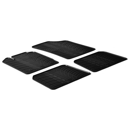 Set tapis de caoutchouc sur mesure pour Renault Clio II 1998-2005 / Thalia (T profil 4-pièces)