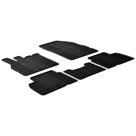 Set tapis de caoutchouc sur mesure pour Renault Scenic III 2009-2016 (T profil 5-pièces)