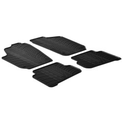 Set tapis de caoutchouc sur mesure pour Volkswagen Polo 6R/6C 2009-2017 (T profil 4-pièces + clips de montage)