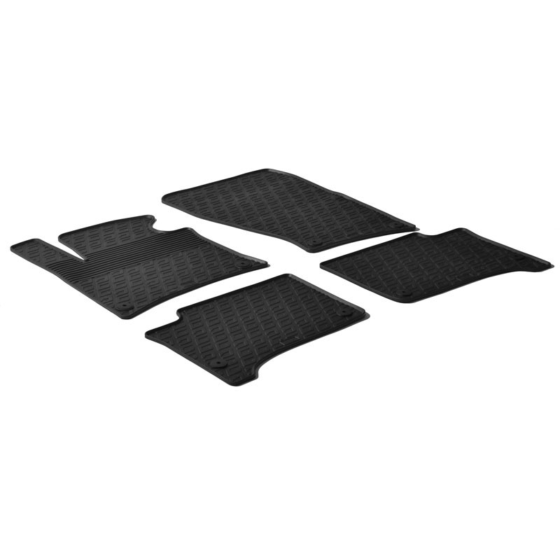 Set tapis de caoutchouc sur mesure pour Volkswagen Touareg 2010-2018 (G profil 4-pièces + clips de montage)