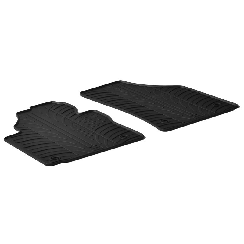 Set tapis de caoutchouc sur mesure pour Volkswagen Caddy 2004-2015 & 2015-2020 (G profil 2-pièces + clips de montage)