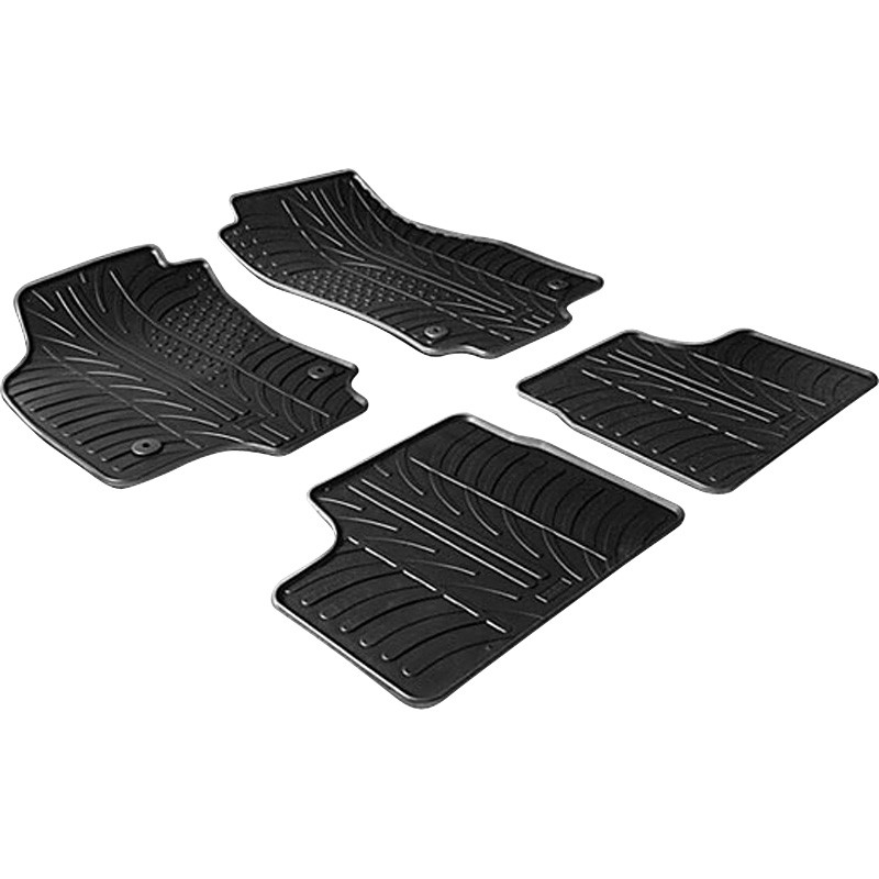 Set tapis de caoutchouc sur mesure pour Opel Astra H 2004-2009 (T profil 4-pièces + clips de montage)