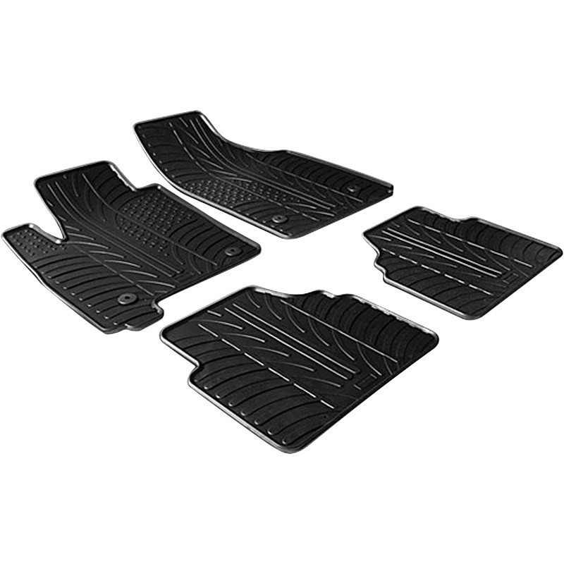 Set tapis de caoutchouc sur mesure pour Opel Meriva 2003- (T profil 4-pièces + clips de montage)