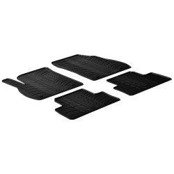 Set tapis de caoutchouc sur mesure pour Opel Zafira C 2011- (T profil 4-pièces + clips de montage)