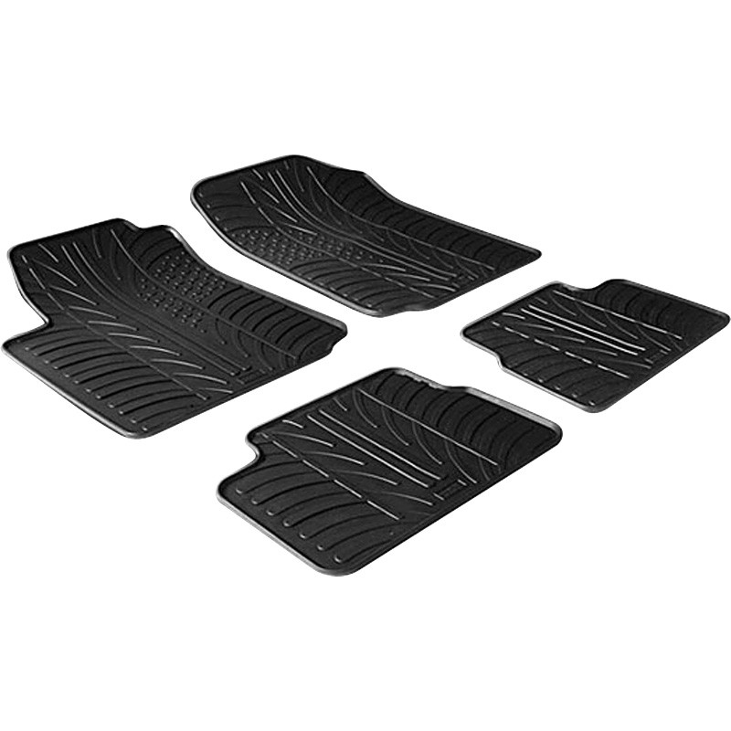 Set tapis de caoutchouc sur mesure pour Citroen C3 2002-2010 (T profil 4-pièces)