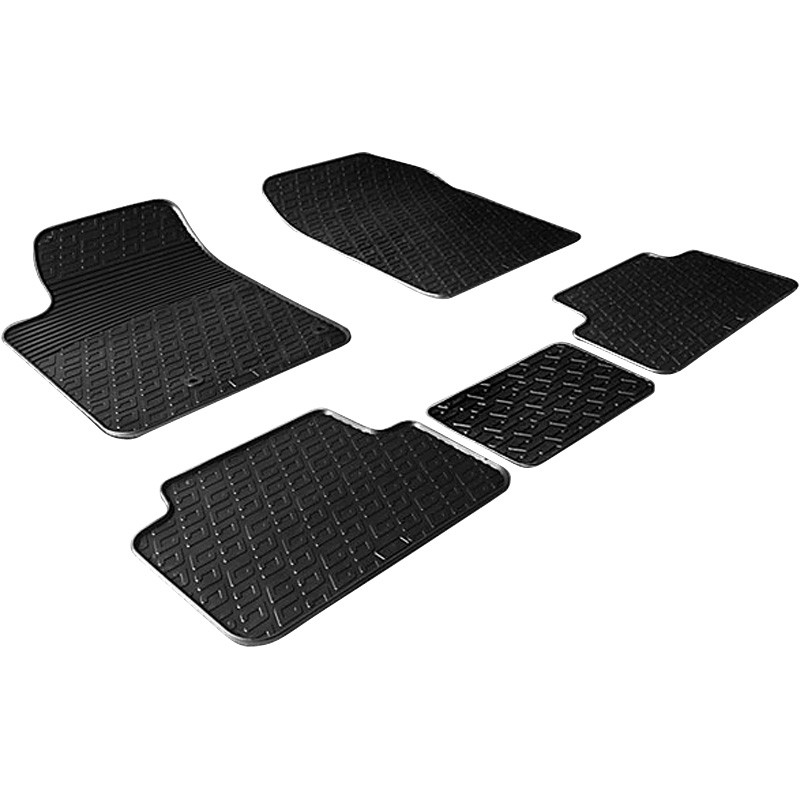 Set tapis de caoutchouc sur mesure pour Citroen Berlingo / Peugeot Partner 2002-2008 (G profil 5-pièces + clips de montage)