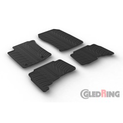 Set tapis de caoutchouc sur mesure pour Toyota Landcruiser Automate 2013- (T profil 4-pièces + clips de montage)